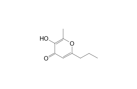 2-Methyl-3-oxidanyl-6-propyl-pyran-4-one