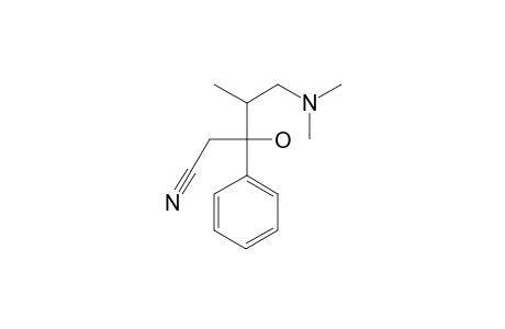5-(dimethylamino)-3-hydroxy-4-methyl-3-phenylpentanenitrile