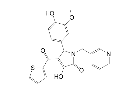 2H-pyrrol-2-one, 1,5-dihydro-3-hydroxy-5-(4-hydroxy-3-methoxyphenyl)-1-(3-pyridinylmethyl)-4-(2-thienylcarbonyl)-