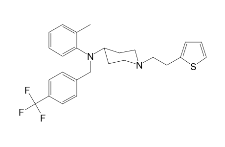 N-4-Trifluoromethylbenzyl-N-(2-methylphenyl)-1-[(2-thiophen-2-yl)ethyl]-piperidin-4-amine