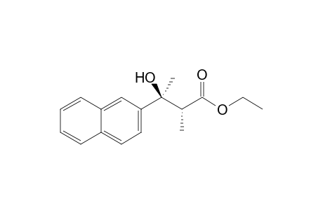 (2R,3S)-3-hydroxy-2-methyl-3-(2-naphthalenyl)butanoic acid ethyl ester