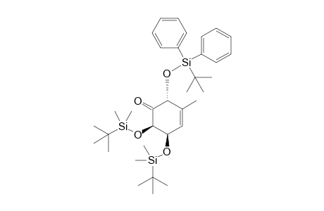 5,6-bis{[(1',1'-Dimethylethyl)dimethylsilyl)oxy}-2-[[(1",1"-dimethylethyl)diphenylsilyl]oxy}-3-methylcyclohex-3-enone