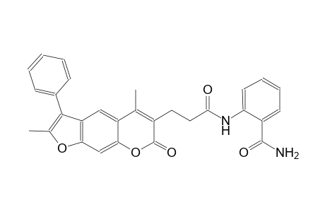 7H-furo[3,2-g][1]benzopyran-6-propanamide, N-[2-(aminocarbonyl)phenyl]-2,5-dimethyl-7-oxo-3-phenyl-