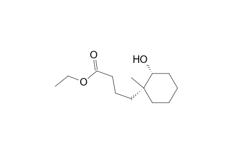 Cyclohexanebutanoic acid, 2-hydroxy-1-methyl-, ethyl ester, trans-