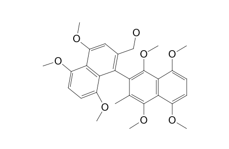 (+/-)-4,5,8-TRIMETHOXY-1-(1',4',5',8'-TETRAMETHOXY-3'-METHYLNAPHTHALEN-2'-YL)-NAPHTHALENE-2-METHANOL