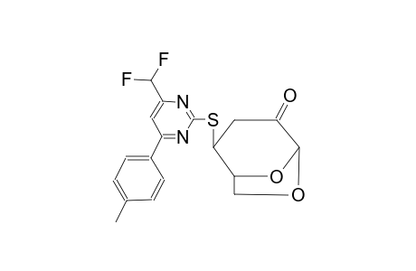 (1R,2S,5R)-2-((4-(difluoromethyl)-6-(p-tolyl)pyrimidin-2-yl)thio)-6,8-dioxabicyclo[3.2.1]octan-4-one