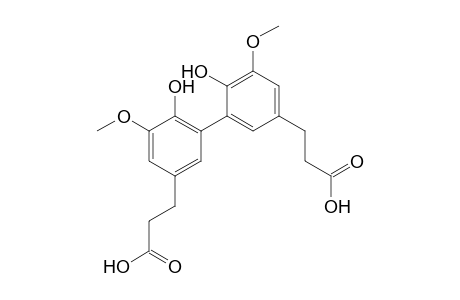 4-Nordichotomoside A [2,2'-Dihydro-3,3'-dimethoxy-5,5'-(2-carboxyethyl)biphenyl]