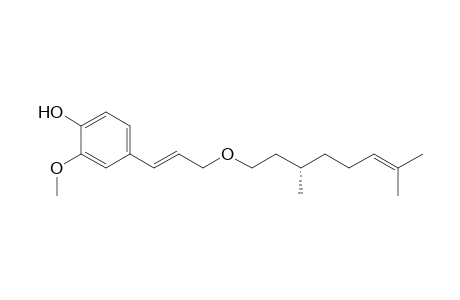 (S,E)-4-(3-((3,7-dimethyloct-6-en-1-yl)oxy)prop-1-en-1-yl)-2-methoxyphenol