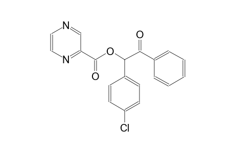1-(4-chlorophenyl)-2-oxo-2-phenylethyl 2-pyrazinecarboxylate