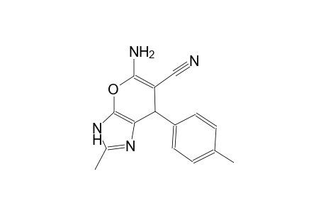 5-amino-2-methyl-7-(4-methylphenyl)-3,7-dihydropyrano[2,3-d]imidazole-6-carbonitrile