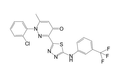 5-[1'-(2"-Chlorophenyl)-1',4'-dihydro-6'-methyl-4'-oxopyridazin-3'-yl]-2-[3'"-trifluormethyl)phenyl]amino-1,3,4-thiadiazole