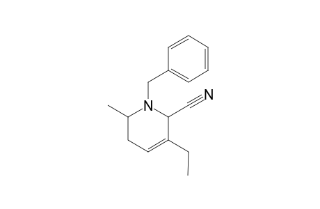 1-Benzyl-2-cyano-3-ethyl-6-methyl-3-piperideine (minor epimer B)