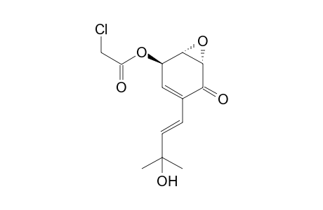 (1S,2R,6S)-4-((E)-3-hydroxy-3-methylbut-1-en-1-yl)-5-oxo-7-oxabicyclo[4.1.0]hept-3-en-2-yl 2-chloroacetate