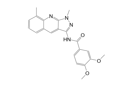 N-(1,8-dimethyl-1H-pyrazolo[3,4-b]quinolin-3-yl)-3,4-dimethoxybenzamide