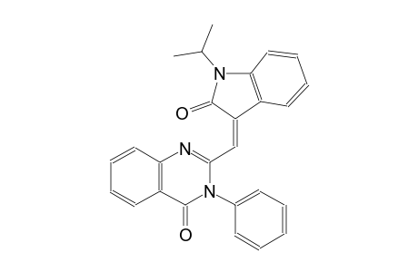 4(3H)-quinazolinone, 2-[(Z)-[1,2-dihydro-1-(1-methylethyl)-2-oxo-3H-indol-3-ylidene]methyl]-3-phenyl-