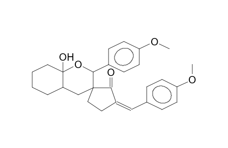 8A-HYDROXY-2-(PARA-METHOXYPHENYL)-4A,5,6,7,8,8A-HEXAHYDROCHROMAN-3-SPIRO-2'-OXO-3'-(PARA-METHOXYBENZYLIDENE)CYCLOPENTANE