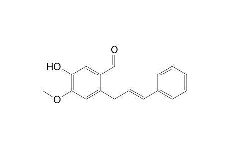 5-Hydroxy-4-methoxy-2-[3-(E)-phenyl-2-propenyl]benzaldehyde