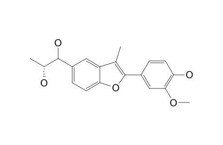 5-(ERYTHRO-1,2-DIHYDROXYPROPYL)-2-(4-HYDROXY-3-METHOXYPHENYL)-3-METHYLBENZO-[B]-FURAN