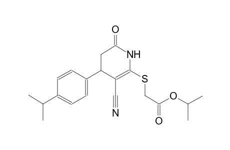 acetic acid, [[3-cyano-1,4,5,6-tetrahydro-4-[4-(1-methylethyl)phenyl]-6-oxo-2-pyridinyl]thio]-, 1-methylethyl ester
