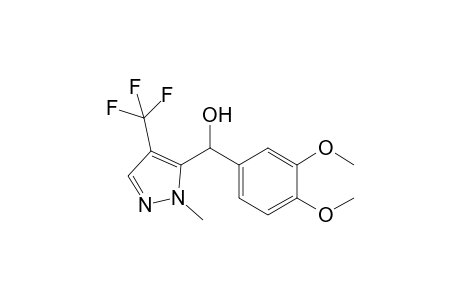 N-Methyl-5-[(hydroxy)(3',4'-dimethoxyphenyl)]methyl-4-trifluoromethylpyrazole