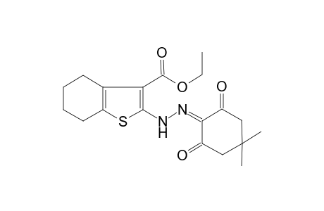 2-[N'-(4,4-dimethyl-2,6-dioxo-cyclohexylidene)-hydrazino]-4,5,6,7-tetrahydro-benzo[b]thiophene-3-carboxylic acid ethyl ester