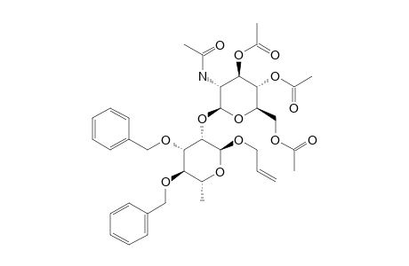 ALLYL-(2-ACETAMIDO-3,4,6-TRI-O-ACETYL-2-DEOXY-BETA-D-GLUCOPYRANOSYL)-(1->2)-3,4-DI-O-BENZYL-ALPHA-L-RHAMNOPYRANOSIDE