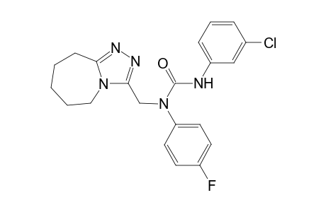3-(3-Chlorophenyl)-1-(4-fluorophenyl)-1-(6,7,8,9-tetrahydro-5H-[1,2,4]triazol[4,3-a]azepin-3-ylmethyl)urea