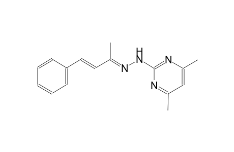 (2E,3E)-4-phenyl-3-buten-2-one (4,6-dimethyl-2-pyrimidinyl)hydrazone