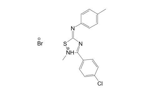 Benzenamine, N-[3-(4-chlorophenyl)-2-methyl-1,2,4-thiadiazol-5(2H)-ylidene]-4-methyl-, monohydrobromide salt