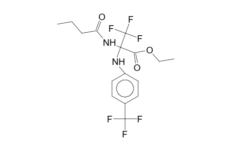 Ethyl 2-butyramido-3,3,3-trifluoro-2-[4-(trifluoromethyl)anilino]propionate