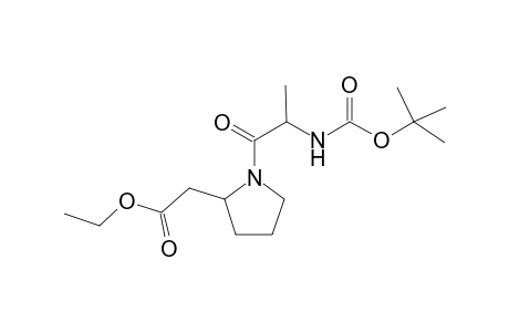 Ethyl 1-[(t-butoxycarbonyl)amino-1'-ethylcarbonyl]-1-azacyclopentane-5-acetate