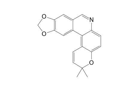 10,11-METHYLENEDIOXY-3,3-DIMETHYL-3H-PYRANO-[3,2-A]-PHENANTHRIDINE