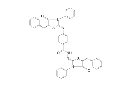 p-[(5-BENZYLIDENE-4-OXO-3-PHENYL-2-THIAZOLIDINYLIDENE)AMINO]BENZOIC ACID, (5-BENZYLIDENE-4-OXO-3-PHENYL-2-THIAZOLIDINYLIDENE)HYDRAZIDE