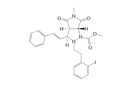 (3S,3aR,6aR)-2-[2-(2-Iodo-phenyl)-ethyl]-5-methyl-4,6-dioxo-3-((E)-styryl)-hexahydro-pyrrolo[3,4-c]pyrazole-1-carboxylic acid methyl ester