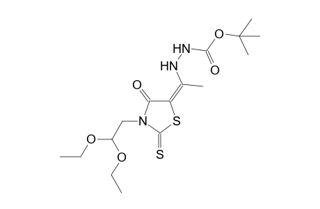tert-Butyl 2-{(1E)-1-[3-(2,2-diethoxyethyl)-4-oxo-2-thioxo-1,3-thiazolidin-5-ylidene]ethyl}hydrazinecarboxylate