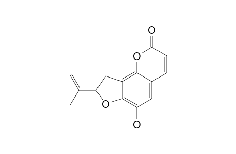 HEDYOTISCONE_B;6-HYDROXY-8-(PROP-1-EN-2-YL)-8,9-DIHYDROFURO-[2.3-H]-CHROMEN-2-ONE