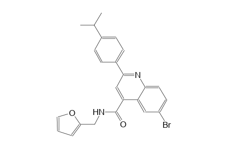 6-bromo-N-(2-furylmethyl)-2-(4-isopropylphenyl)-4-quinolinecarboxamide