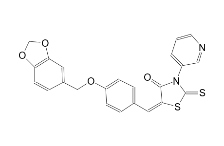 4-thiazolidinone, 5-[[4-(1,3-benzodioxol-5-ylmethoxy)phenyl]methylene]-3-(3-pyridinyl)-2-thioxo-, (5E)-