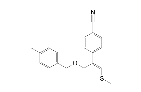 Methyl (E)-2-[[(4-methylbenzoyl)methyl]-2-(4-cyanophenyl)]vinyl sulfide