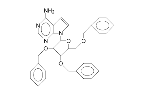 4-Amino-7-(2,3,5-tri-O-benzyl-B-D-arabinofuranosyl)-pyrrolo(2,3-D)pyrimidine