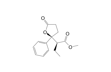 syn-Methyl 2-(5-oxo-2-phenyltetrahydrofuran-2-yl)butanoate