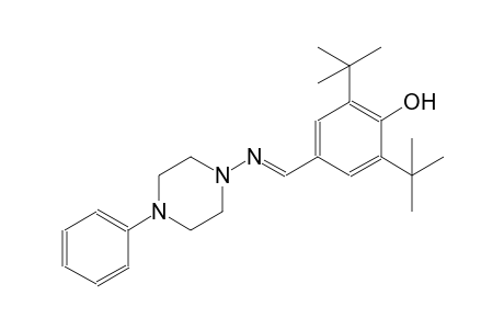 2,6-ditert-butyl-4-{(E)-[(4-phenyl-1-piperazinyl)imino]methyl}phenol