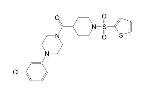 1-(3-chlorophenyl)-4-{[1-(2-thienylsulfonyl)-4-piperidinyl]carbonyl}piperazine