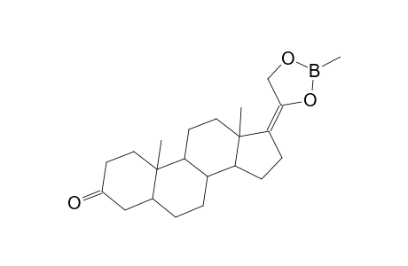 Pregn-17(20)-en-3-one, 20,21-[(methylborylene)bis(oxy)]-, (5.alpha.)-