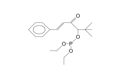 Phosphorous acid, 1-(1,1-dimethylethyl)-2-oxo-4-phenyl-3-butenyl diethyl ester, (E)-(.+-.)-