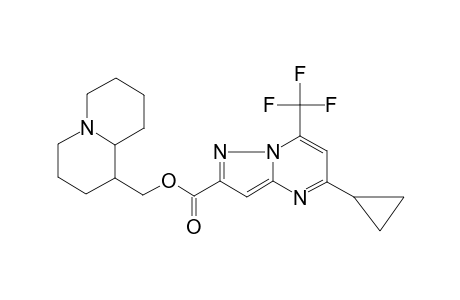 Pyrazolo[1,5-a]pyrimidine-2-carboxylic acid, 5-cyclopropyl-7-(trifluoromethyl)-, (octahydro-2H-quinolizin-1-yl)methyl ester