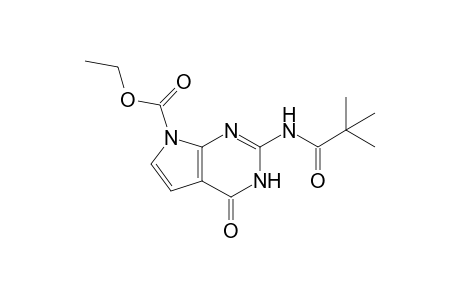 2-[(2,2-dimethyl-1-oxopropyl)amino]-4-oxo-1H-pyrrolo[2,3-d]pyrimidine-7-carboxylic acid ethyl ester