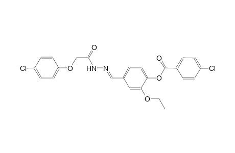 4-((E)-{[(4-chlorophenoxy)acetyl]hydrazono}methyl)-2-ethoxyphenyl 4-chlorobenzoate