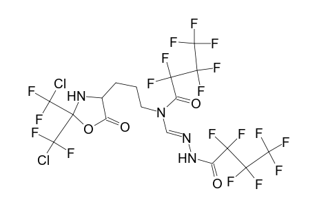 Butanamide, N-[3-[2,2-bis(chlorodifluoromethyl)-5-oxo-4-oxazolidinyl]propyl]-2,2, 3,3,4,4,4-heptafluoro-N-[[(2,2,3,3,4,4,4-heptafluoro-1-oxobutyl)amino]iminomethyl]-