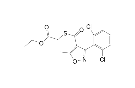 3-(2,6-dichlorophenyl)-5-methyl-4-isoxazolecarboxylic acid, ester with mercaptoacetic acid, ethyl ester